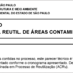 Parecer Técnico CETESB - Reutilização de Área Contaminada
