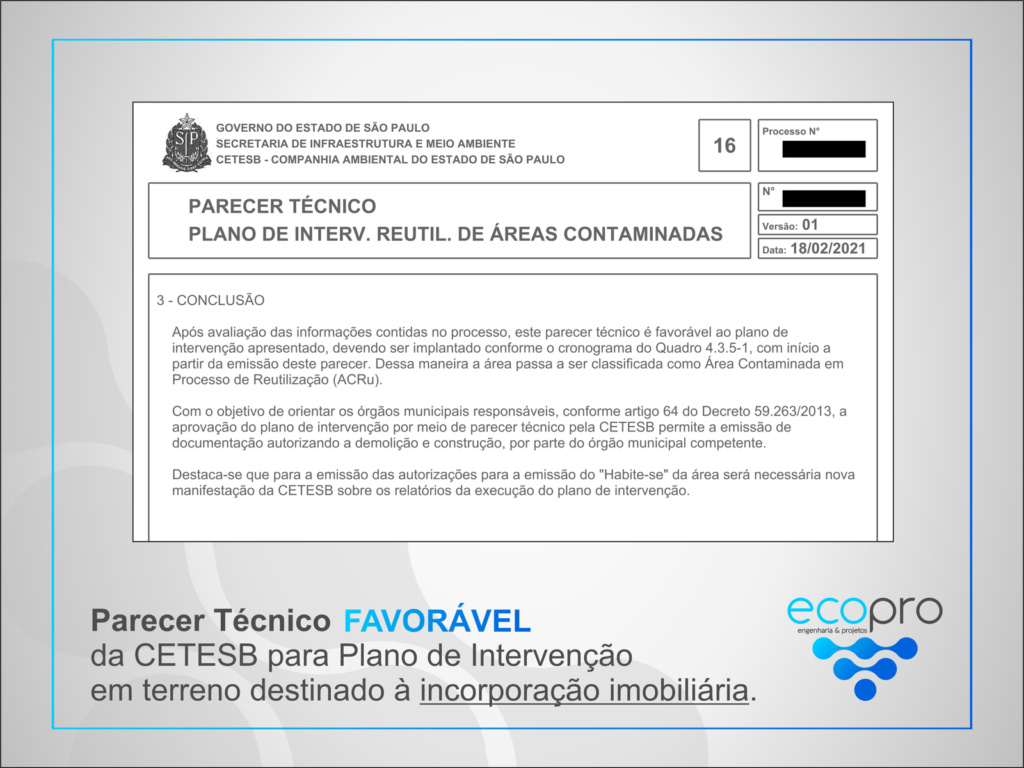 Parecer Técnico CETESB Incorporação Imobiliária