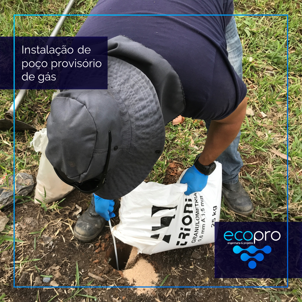 Instalação de Poço provisório de gás