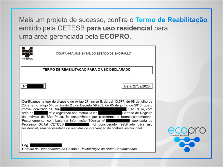 Termo de Reabilitação para Uso Residencial